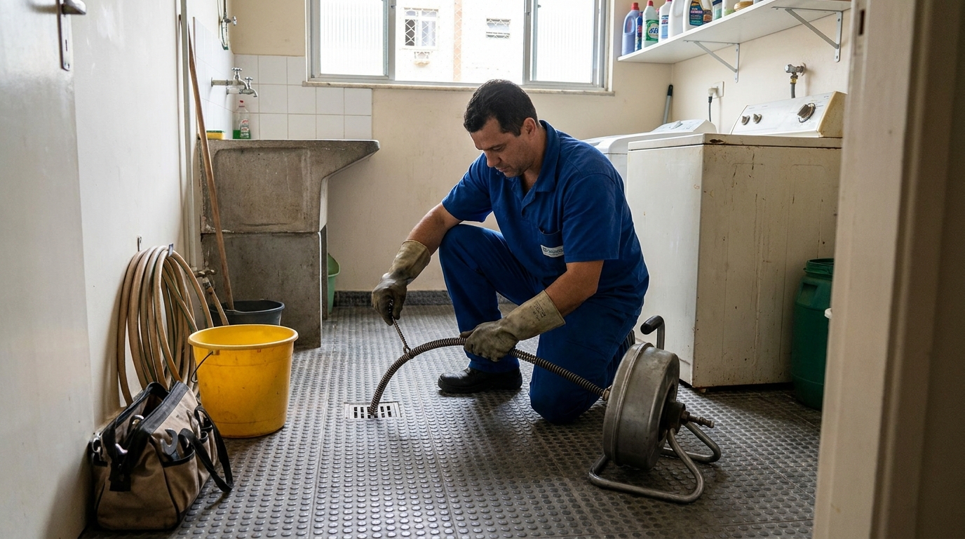 Desentupimento de ralo profissional em Atibaia‑SP