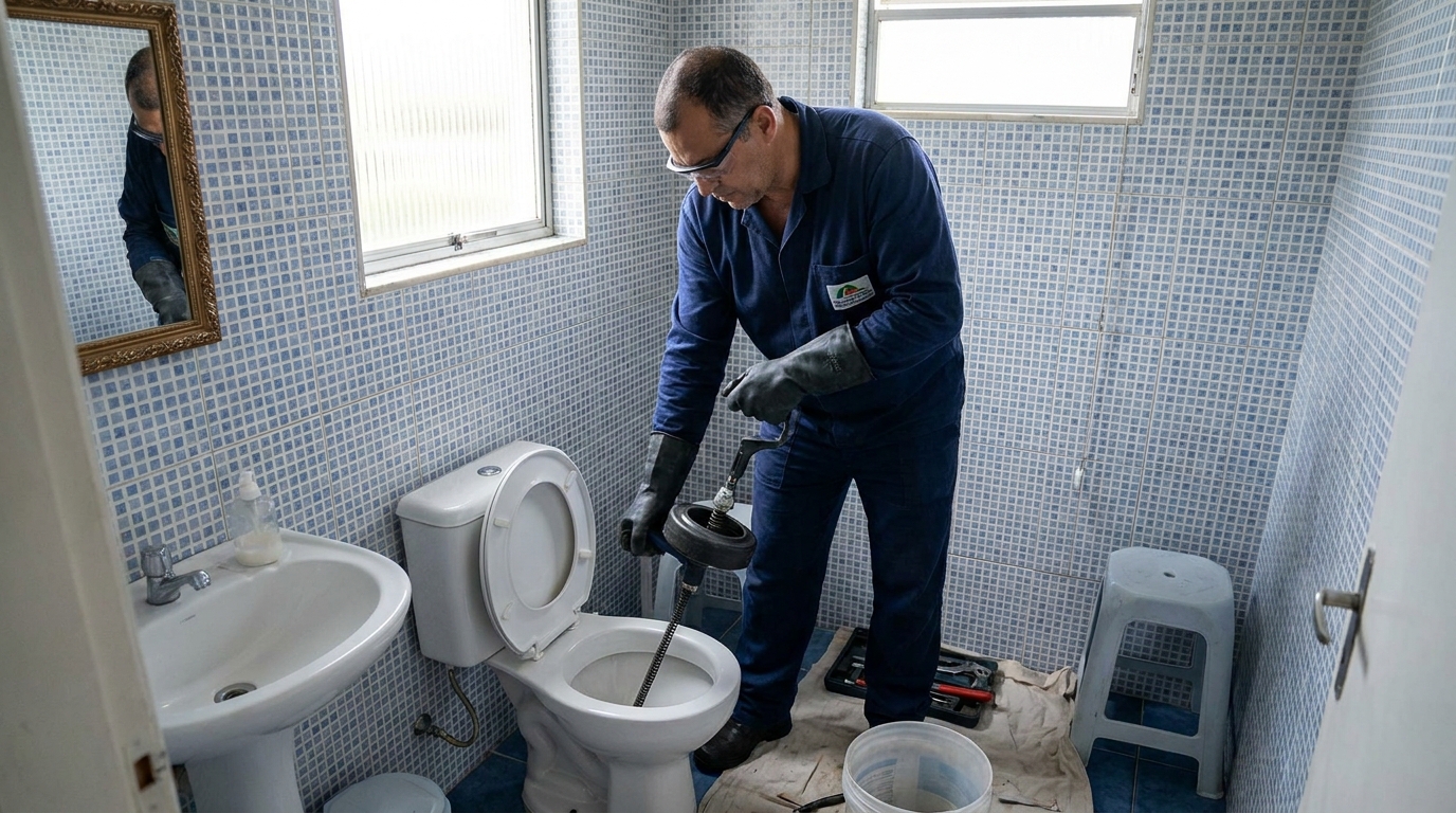 Desentupimento de vaso profissional em Atibaia‑SP