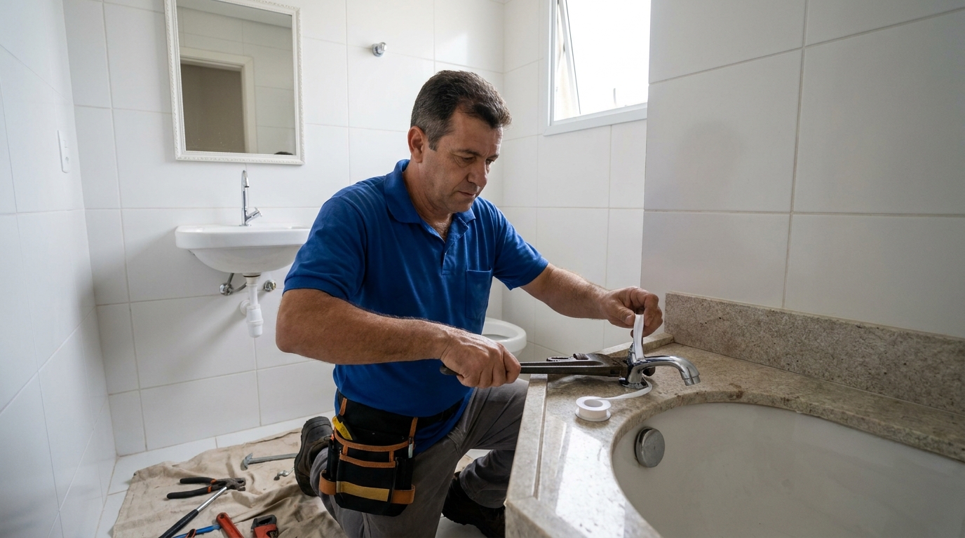 Instalação de torneira de cozinha em Atibaia‑SP